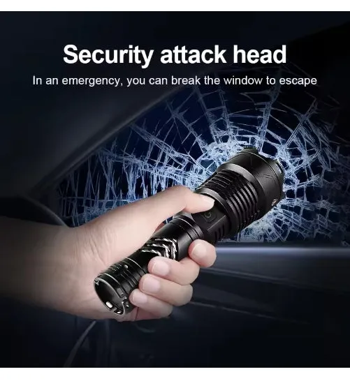 Super XHP160.8 LED Zoom 16 Core 100000 Lumens High Power Torch with 26650 Rechargeable Battery with Mobile Power Function Alloy 5 Lighting Modes