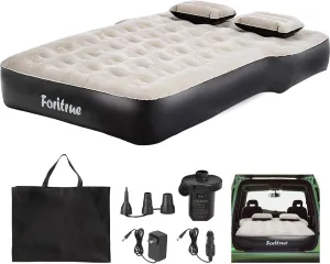 SUV Air Mattress,10inch Car Air Mattress for SUV,Camping Car Bed Mattress with External Pump Pillows Carry Bag