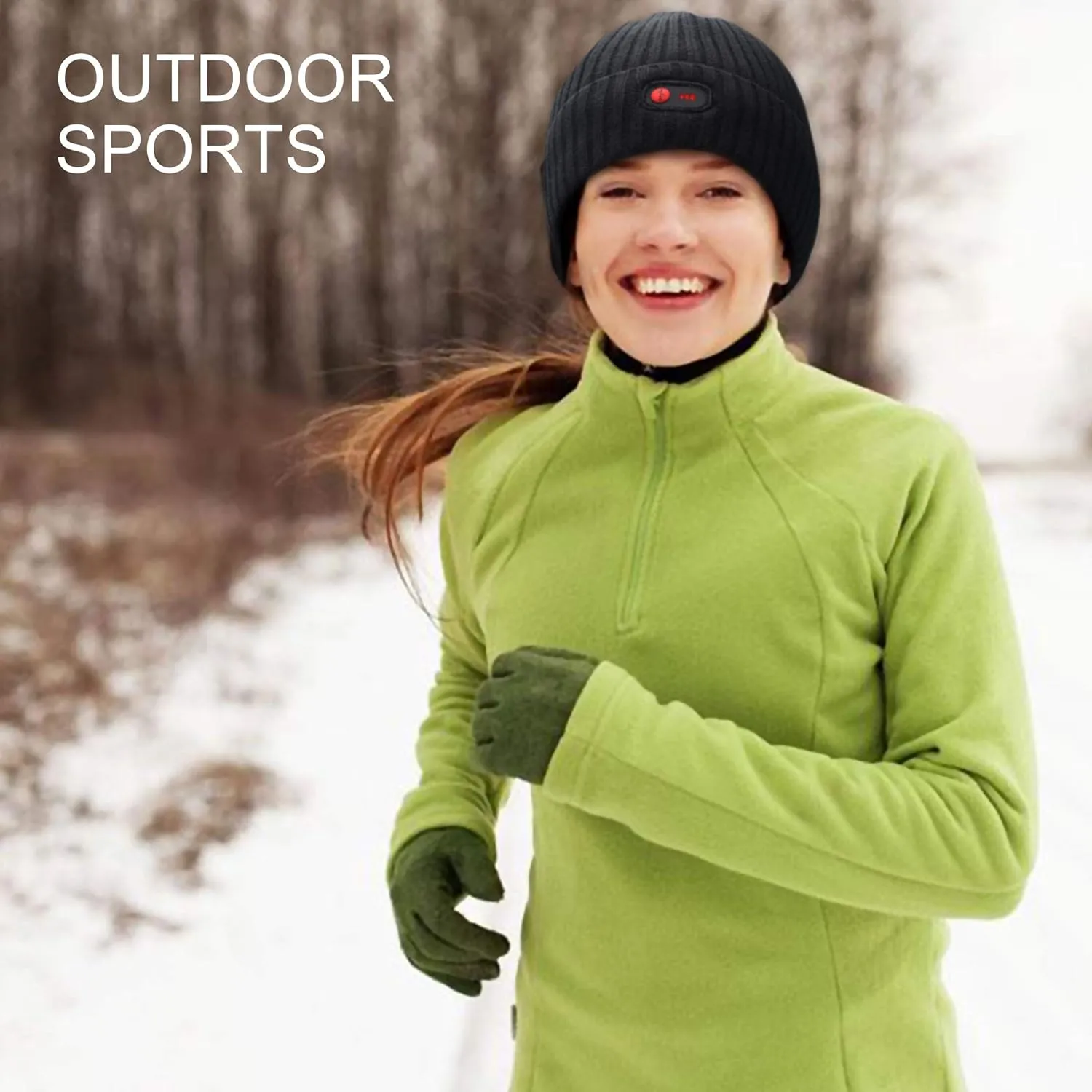 Svpro Battery Heated Beanie Hat - Rechargeable Warm Winter Cap