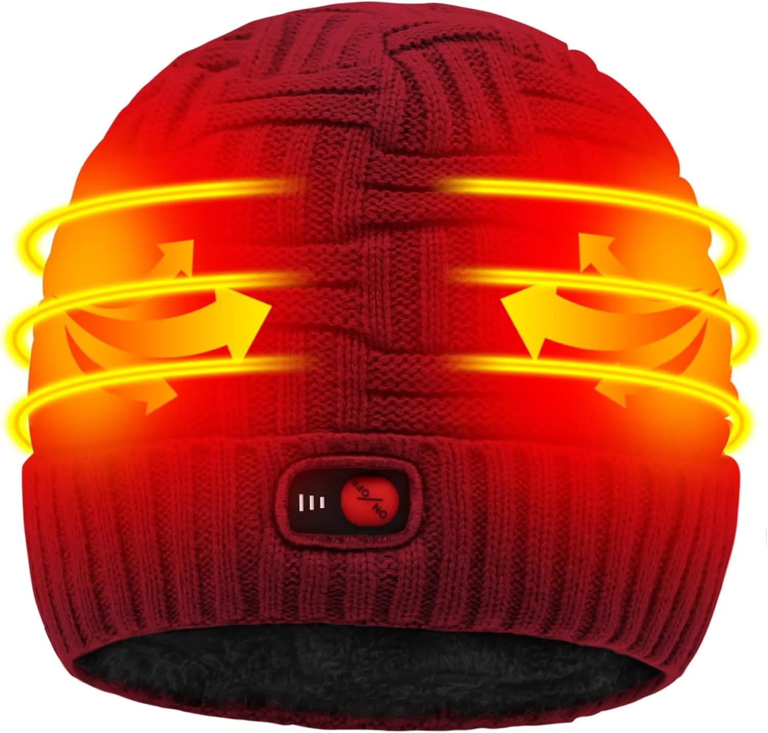 Svpro Battery Heated Beanie Hat - Rechargeable Warm Winter Cap