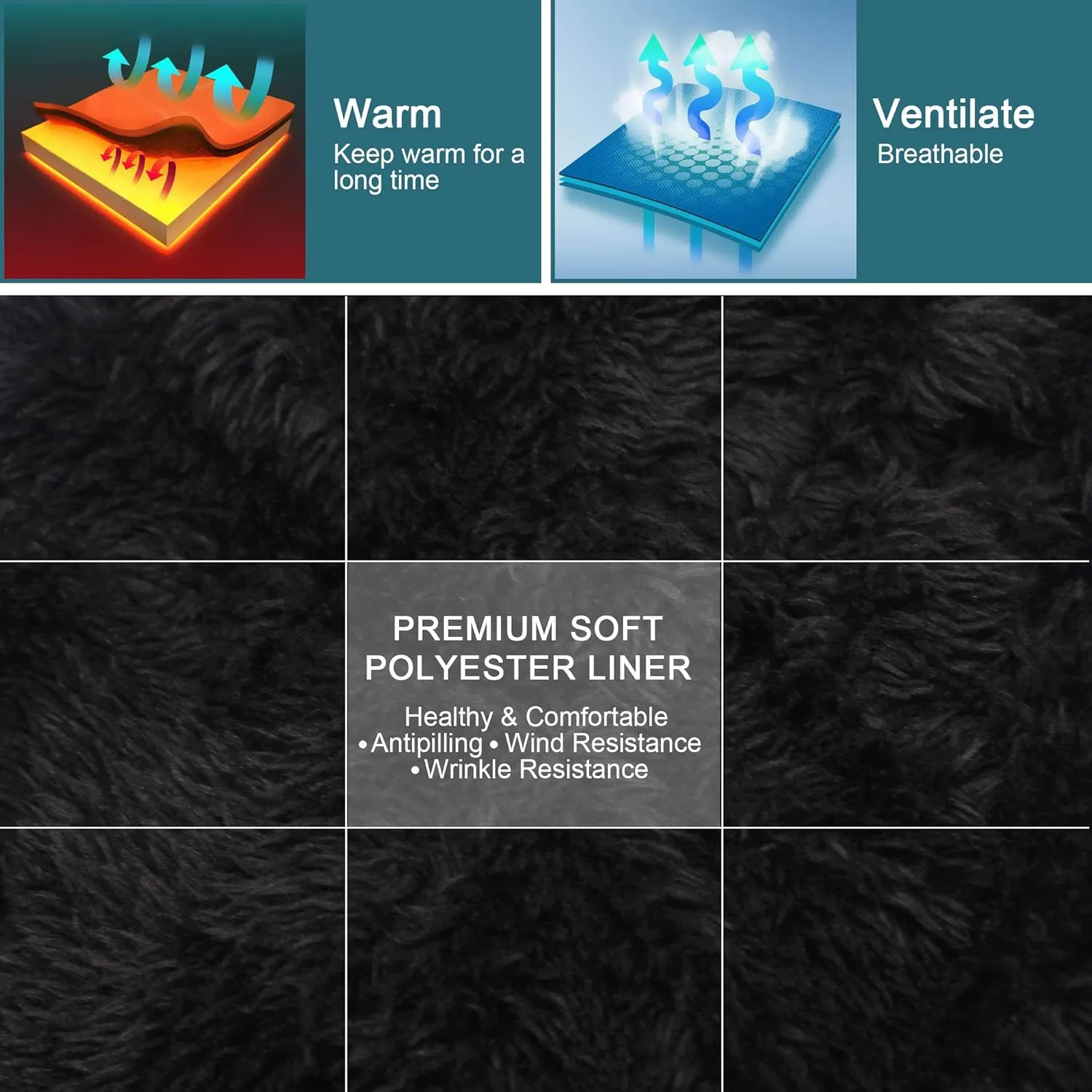 Svpro Battery Heated Beanie Hat - Rechargeable Warm Winter Cap