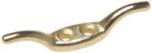 T7655404 Rope Cleat, Brass Plated, #4015, 2.5-In. - Quantity 10
