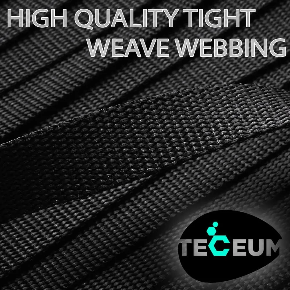 TECEUM 1" & 1.5" & 2" Webbing – 10 25 50 Yards – 40  Colors – Heavy Duty 1 Inch 1.5 Inch 2 Inch Webbing for Climbing Outdoors Indoors Crafting DIY