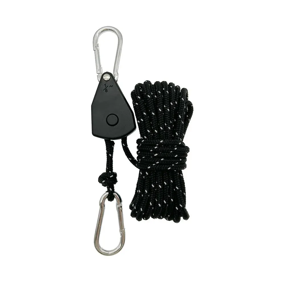 Tent Wind Rope Tensioner Adjustable Pulley with Carabiner Camping Hiking Outdoor Nylon Rope Rope Buckle Hook Lift Pulley