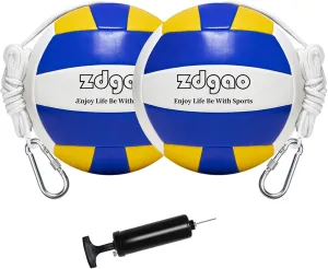 Tetherball Ball and Rope, Replacement Tether Ball with Carabiner, Ball Pump with Needle for Kids and Adults Backyard Game
