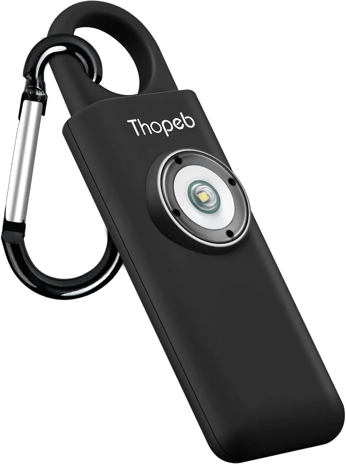 Thopeb® Personal Safety Alarm for Women – 130dB Loud Emergency Siren & SOS Strobe LED Light – Self Defense Keychain, College Dorm Room Essentials for Girls (Charcoal)