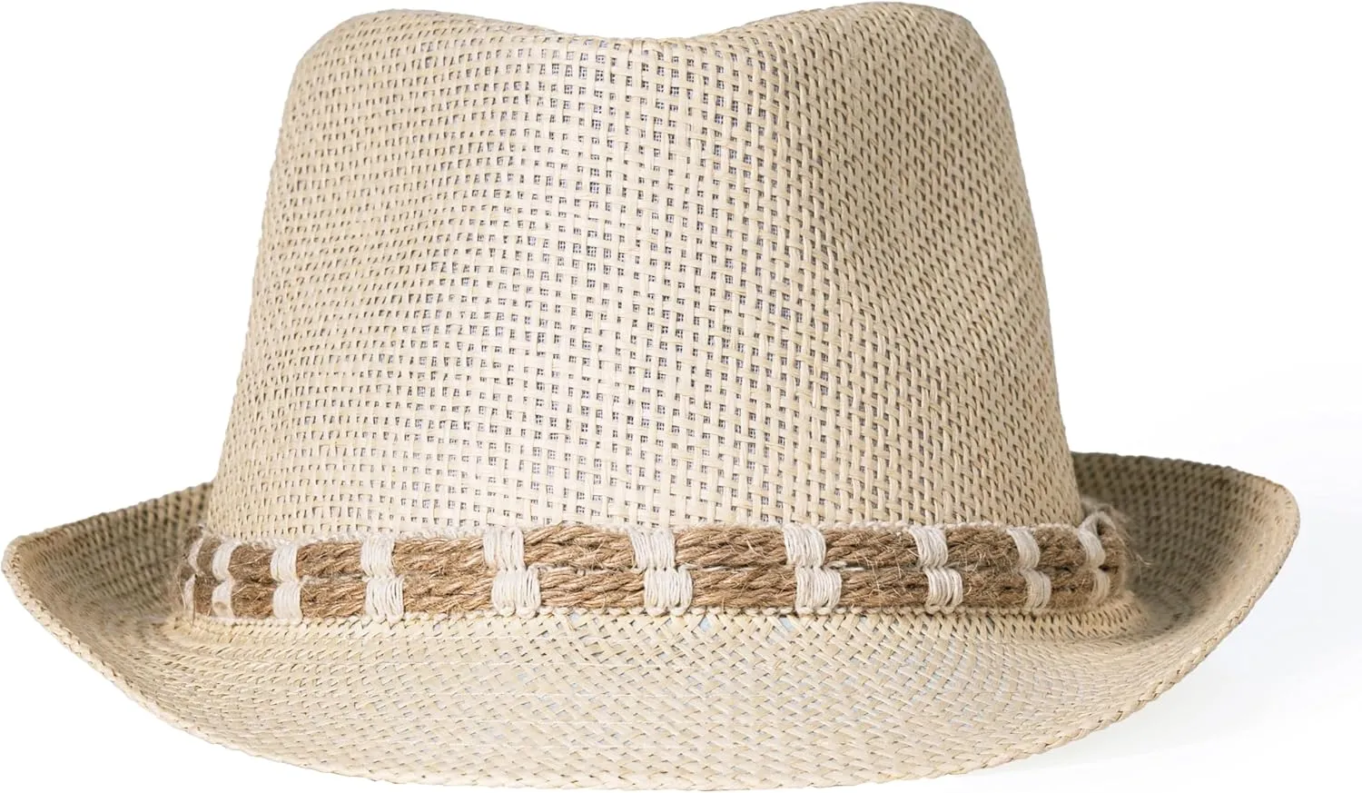 thuizen Panama Jazz Retro Sun Protection Breathable Cool Visor Straw Hat