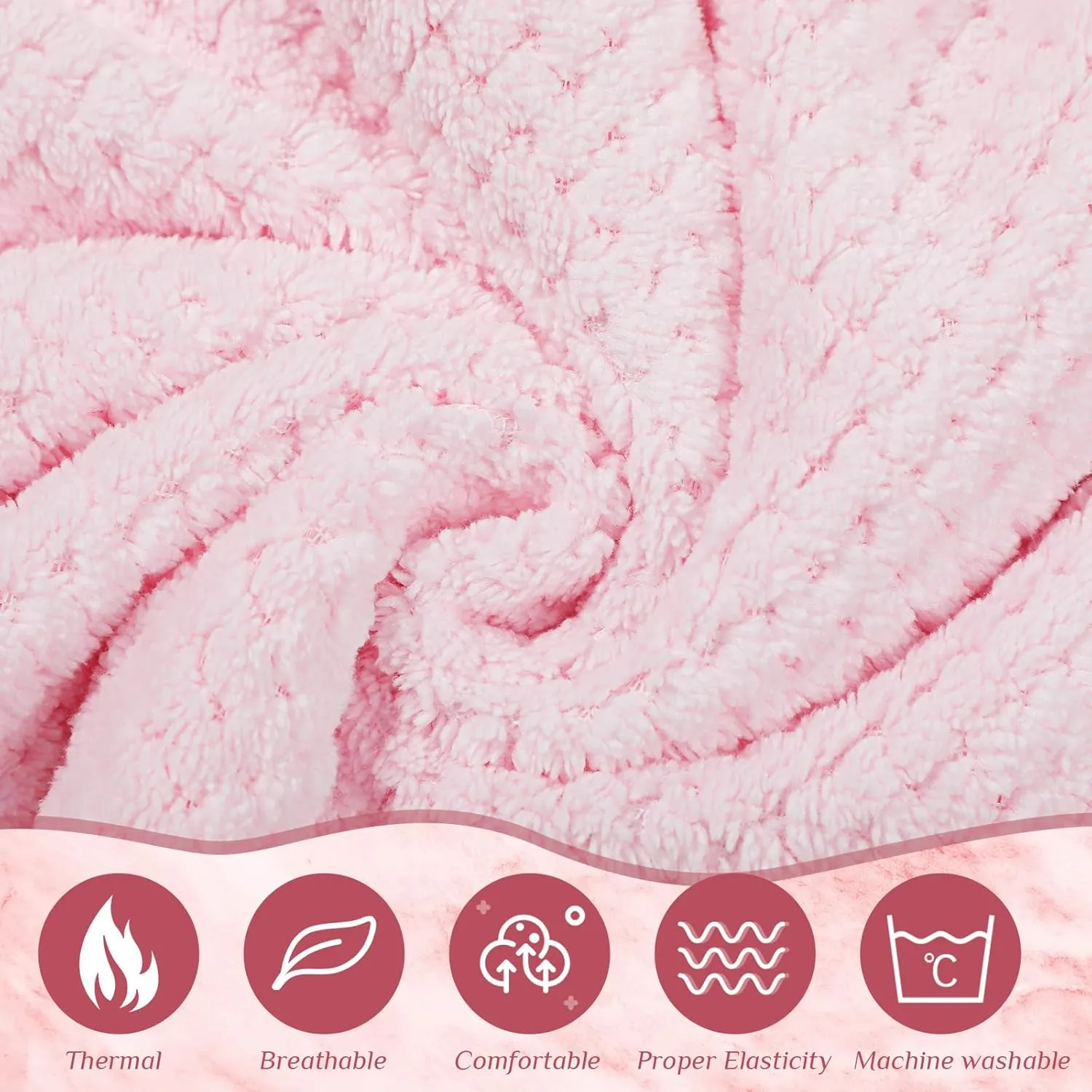 Tigeen 8 Pcs Women's Spa Wraps Lightweight Spa Robes with Adjustable Closure and Elastic Top(Medium,Pink)