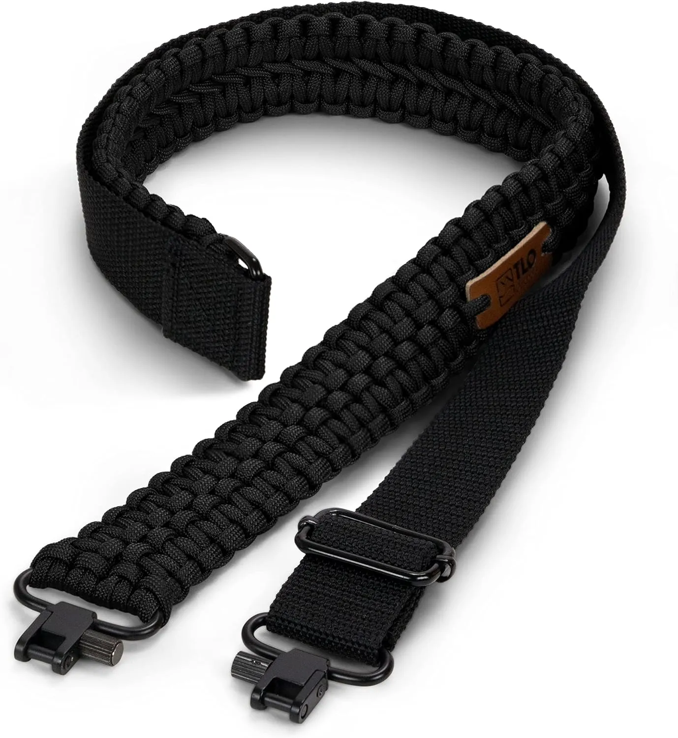 TLO Outdoors Paracord Gun Sling - Tactical 2-Point Rifle Sling, Extra Wide, Adjustable Strap with Swivels for Rifle, Shotgun, and Crossbow for Hunting, Shooting, Gun Safety (550 Rated Nylon)