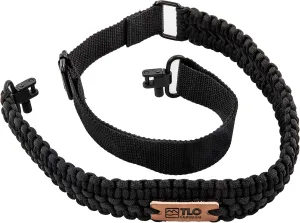 TLO Outdoors Paracord Gun Sling - Tactical 2-Point Rifle Sling, Extra Wide, Adjustable Strap with Swivels for Rifle, Shotgun, and Crossbow for Hunting, Shooting, Gun Safety (550 Rated Nylon)