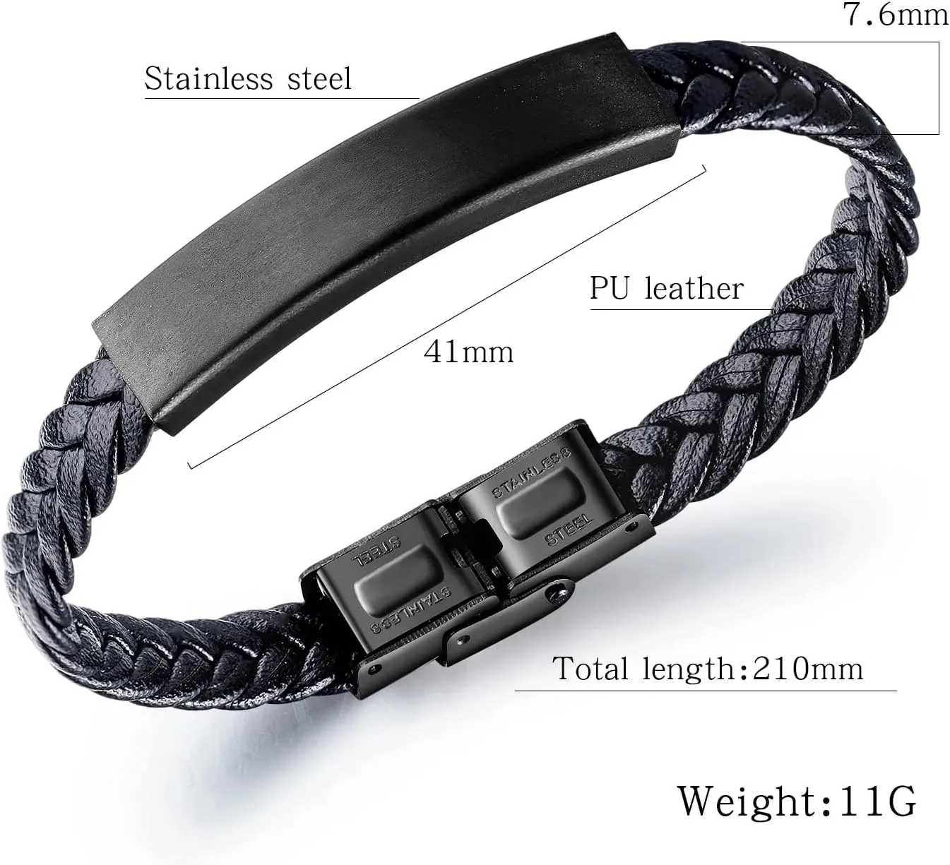 To My Son In Law Braided Leather Bracelet Gifts From Mother In Law Father - Graduation Christmas Birthday Gifts For Son From Mom Dad, Inspirational Motivational Engraved Personalized Gifts