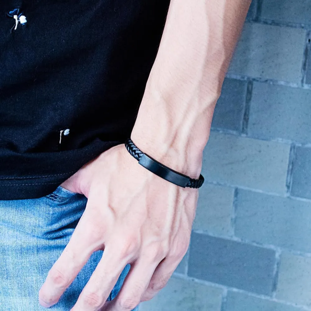 To My Son In Law Braided Leather Bracelet Gifts From Mother In Law Father - Graduation Christmas Birthday Gifts For Son From Mom Dad, Inspirational Motivational Engraved Personalized Gifts