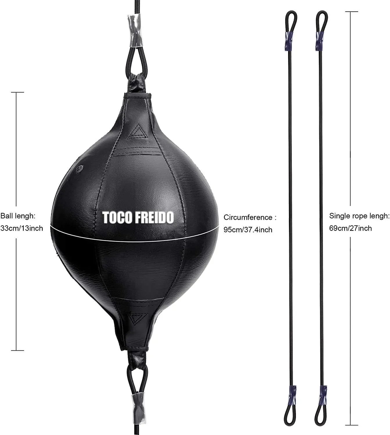 TOCO FREIDO Double End Punching Ball, Speed Bag with Difficulty Levels Boxing Reflex Ball with Headband, Perfect for Reaction, Agility, and Hand Eye Coordination Training