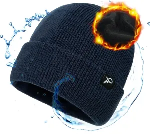 TOP-EX L/XL/XXL Waterproof Beanie Fleece Lined Hat for All-Weather Winter Warm