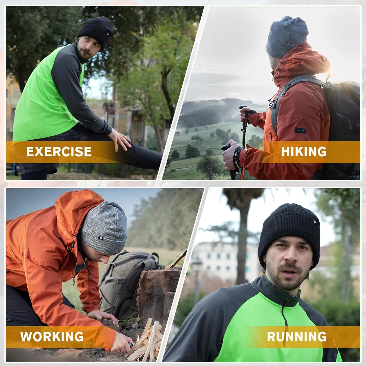 TOP-EX L/XL/XXL Waterproof Beanie Fleece Lined Hat for All-Weather Winter Warm