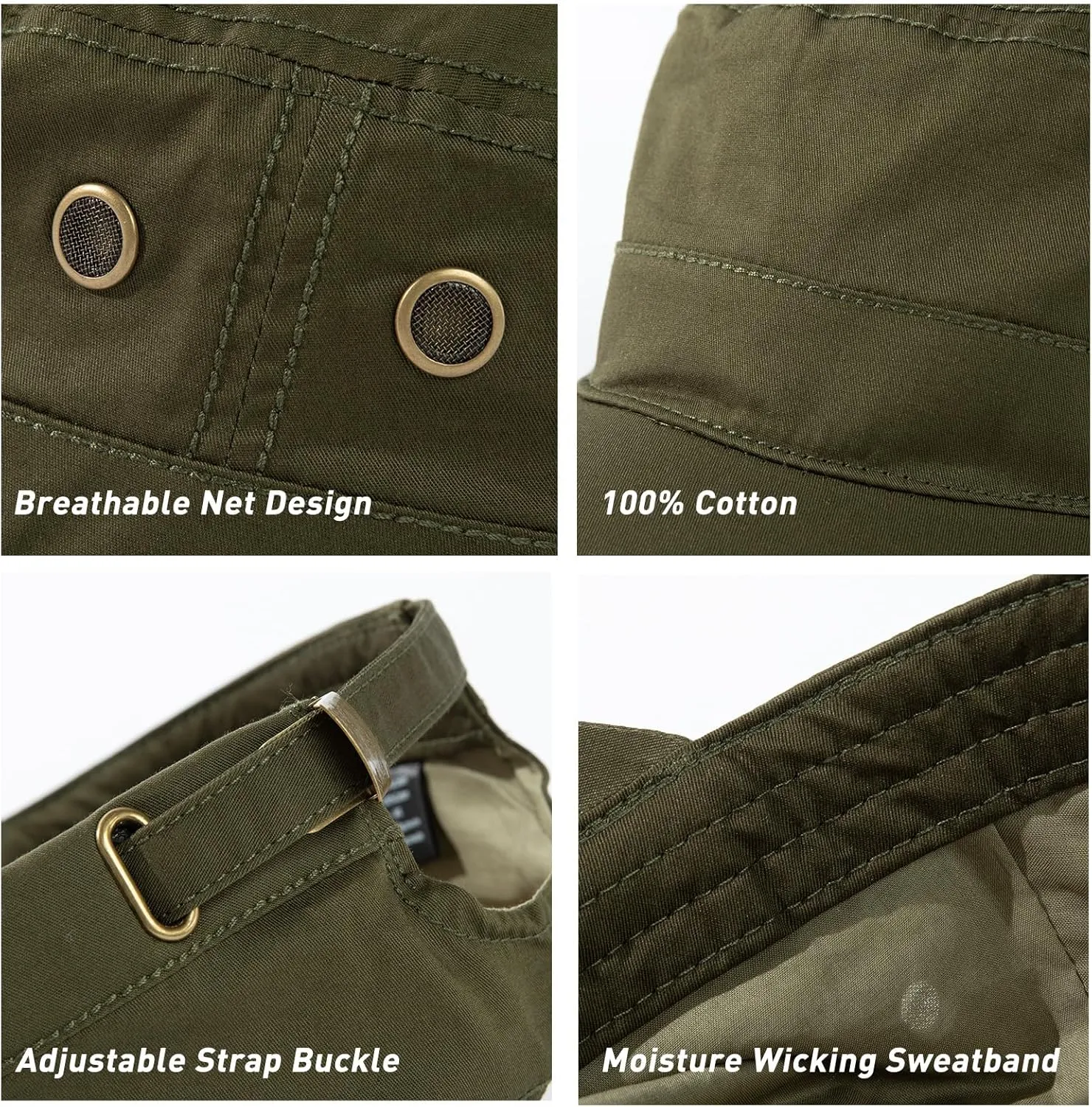 TOP-EX XXL/XL/L Waterproof & UV50  Adjustable Army Cap 58-65CM