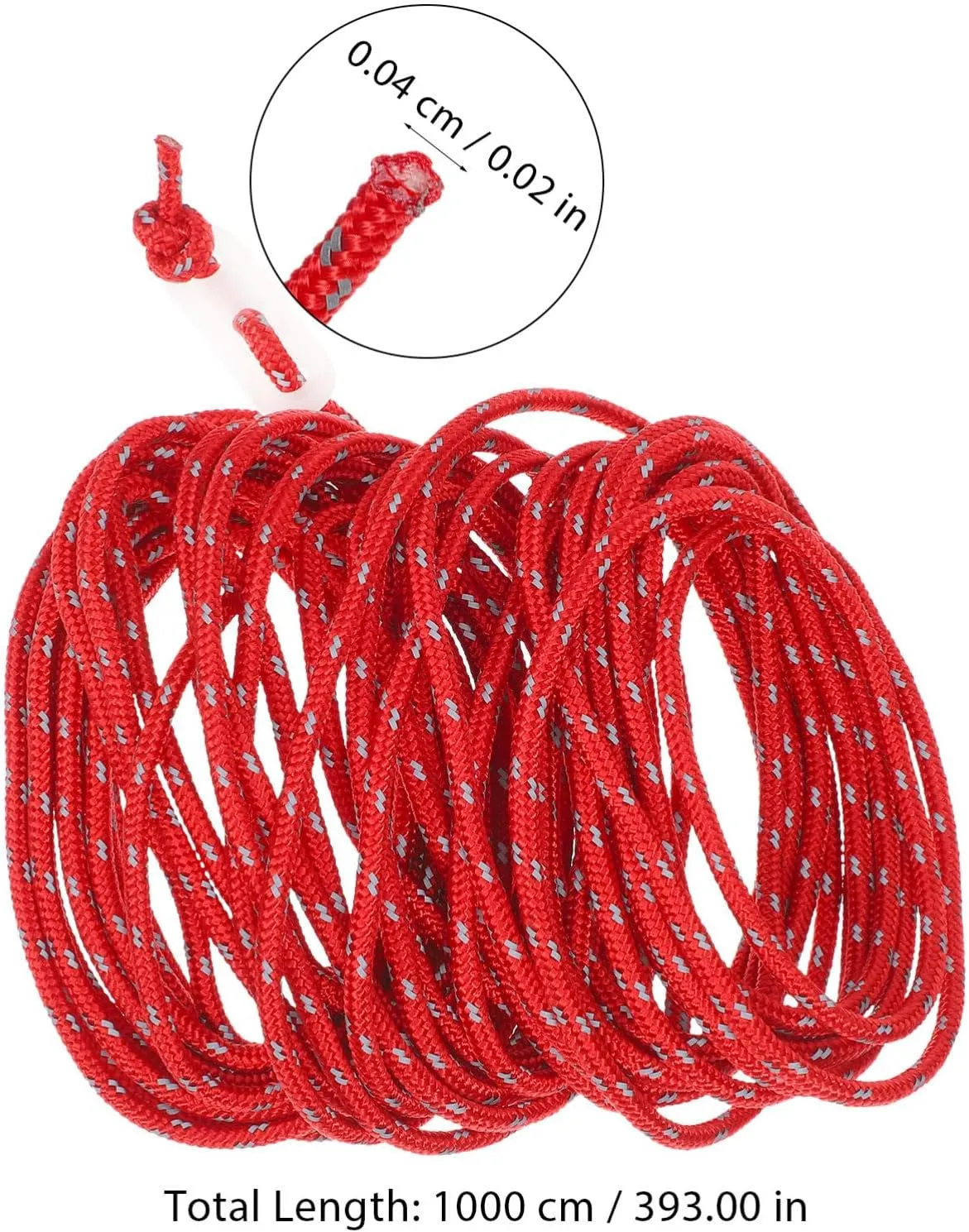 TOYANDONA 4pcs Reflective Tent Tensioner Strap Heavy-Duty Outdoor Camping Cord with Storage Bag Windproof High Visibility Rope for Tarps and Tent Setup Low Light Conditions