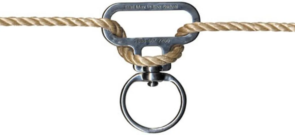 TrailMax in-Line Swivel for Horse Highline Rope, Use to Secure Stock Without Them Getting Tangled in Their Lead Rope, Allows Stock to Securely Rest in Camp, TrailMax Original Design