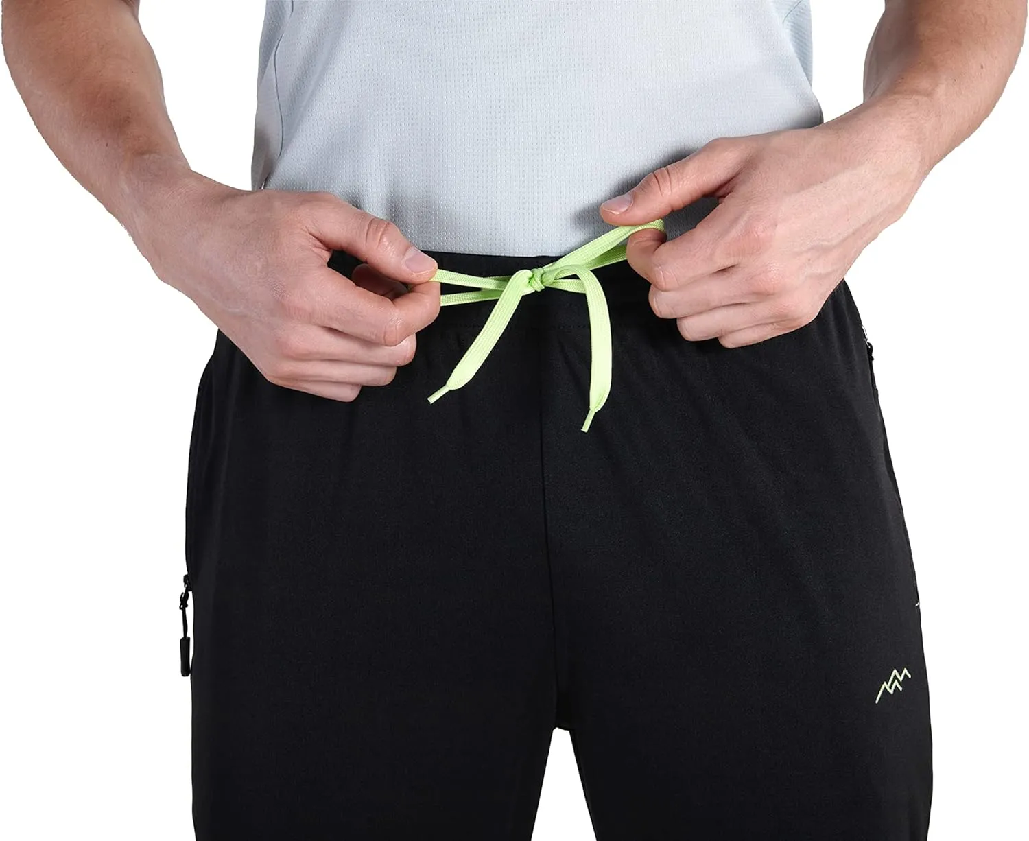 TRAILSIDE SUPPLY CO. Mens Lightweight Track Pants,Stretchy Pants with Zipper Pockets