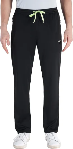 TRAILSIDE SUPPLY CO. Mens Lightweight Track Pants,Stretchy Pants with Zipper Pockets