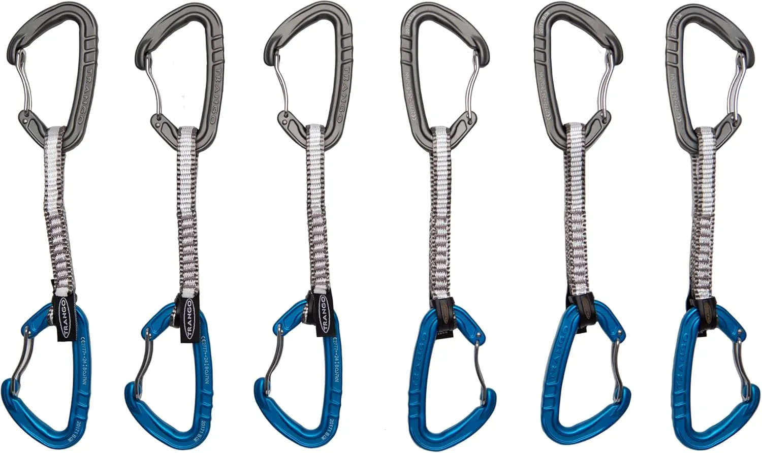 Trango Matte Phase Quickdraws - 6 Pack of Draws for Sport, Trad and Alpine Climbing, 12cm