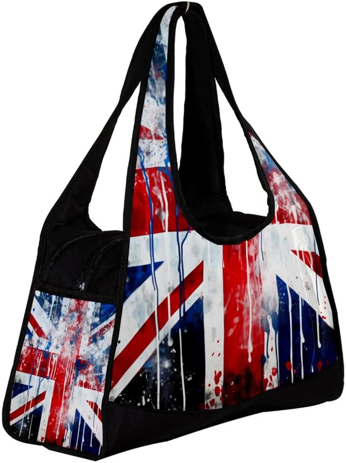 Travel Bag,Mens Gym Bag,Womens Gym Bag,British Flag Retro Doodle,Sports Bag