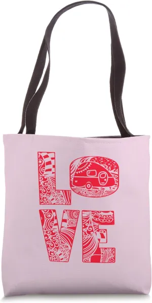 Travel trailer mobile-home Camping climbing hiking Caravan Tote Bag