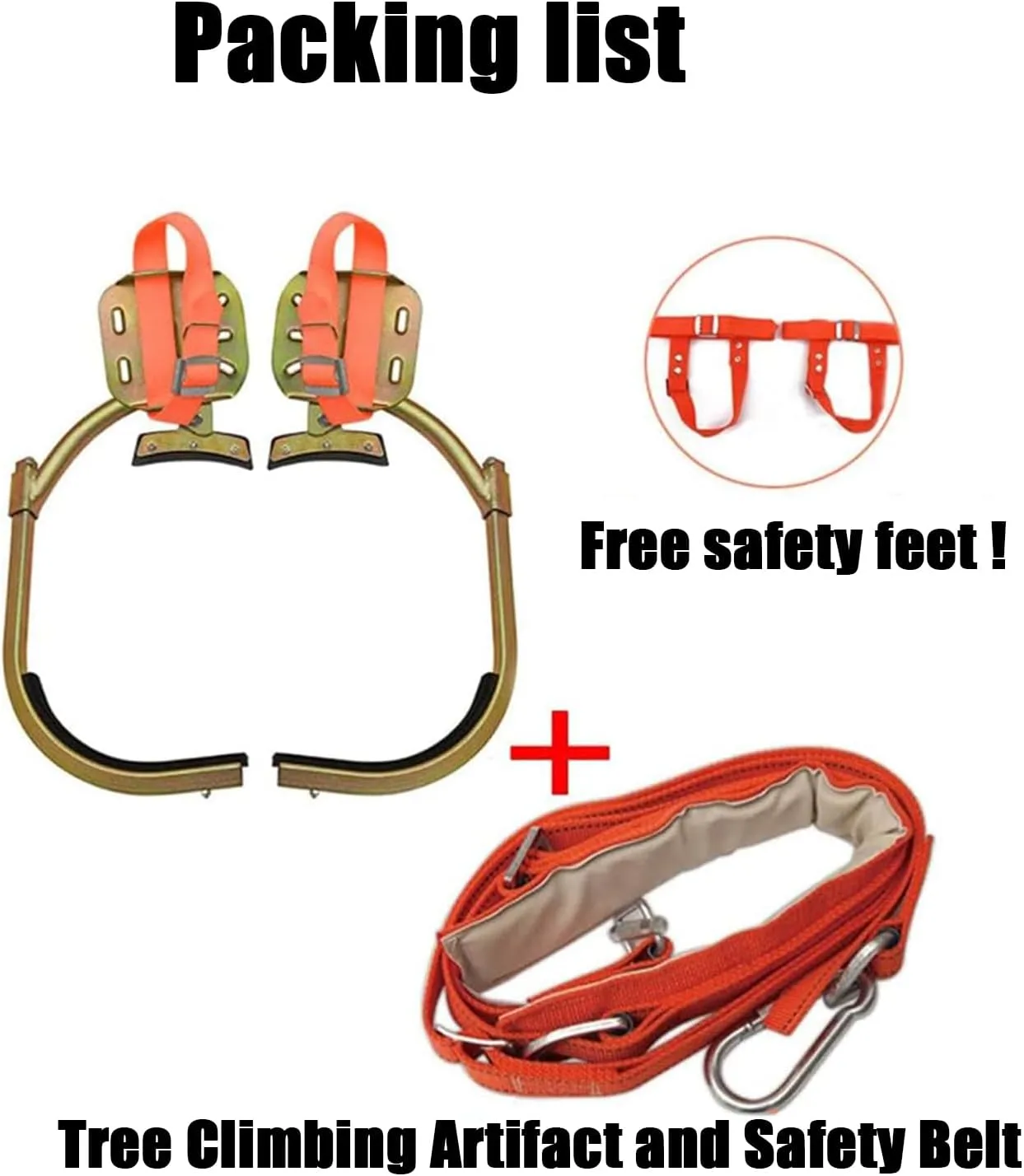 Tree Climbing Spike, Tree Climbing Gear, Non-Slip Stainless Steel Crampons for Electricians with Tree Care Function - Stainless Steel Outdoor Sports Products