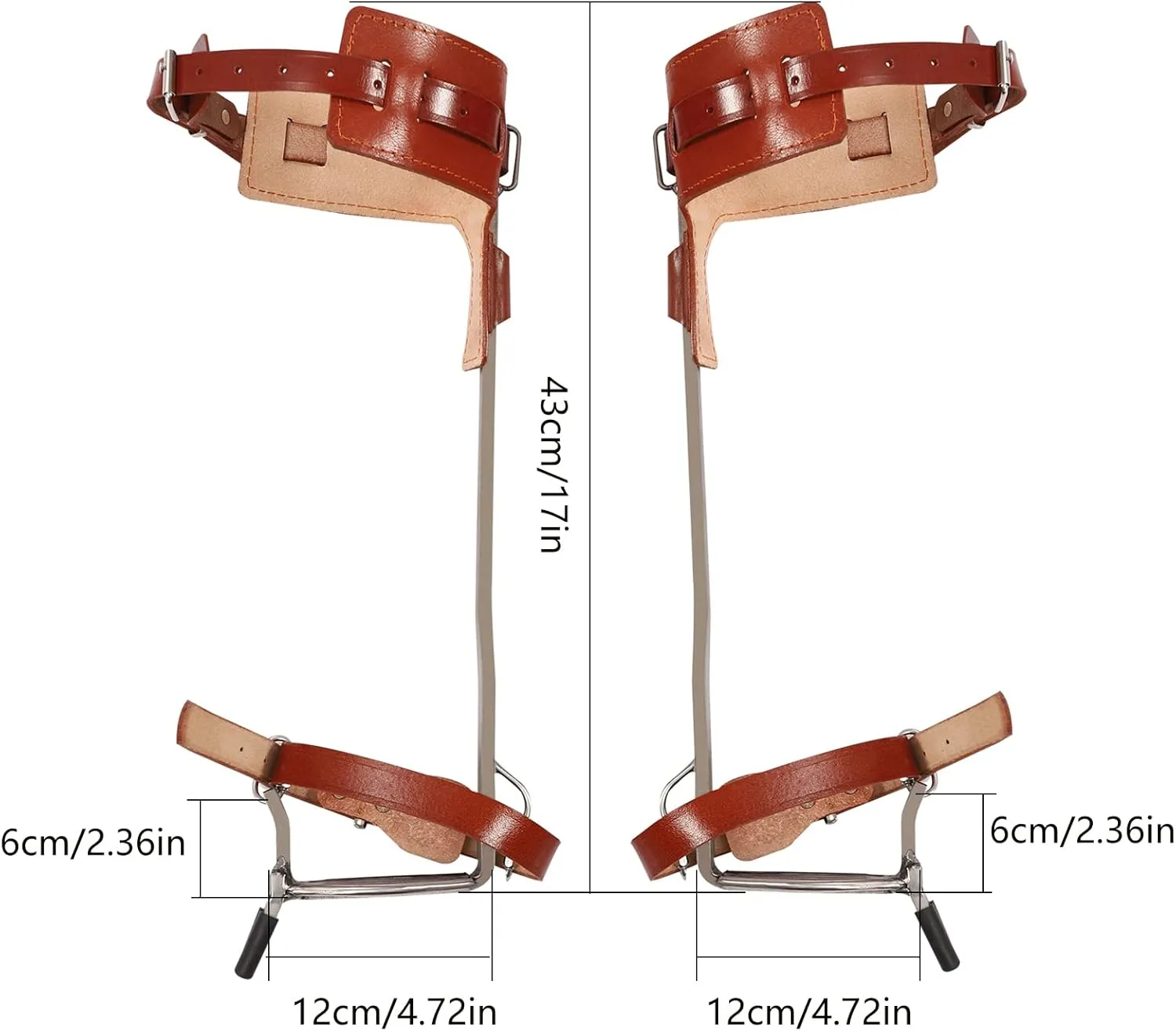 Tree Climbing Spikes,Tree Climbing Gear Toolswith Leggings Straps for Outdoor Jungle Survival Fruit Picking Tree Work Outdoor