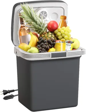 TREFAN Electric Cooler & Warmer28QT/26L, Portable Car Fridge (48℉~139℉), Car Cooler Plug in, Electric Car Coolers for Vehicles AC/DC,12V Refrigerator for Car, Travel, Camping,Truck