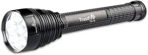 TrustFire LED Flashlight, J18 Super Bright 8000 Lumens, Water Resistant 5 Light Modes Large Tactical Torch by 2X or 3X Rechargeable Battery (Battery Not Included)