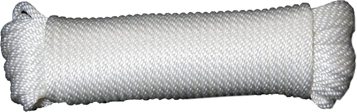 T.W Evans Cordage Co. 44-128 3/8-Inch Solid Braid Nylon Rope 100-Feet Hank