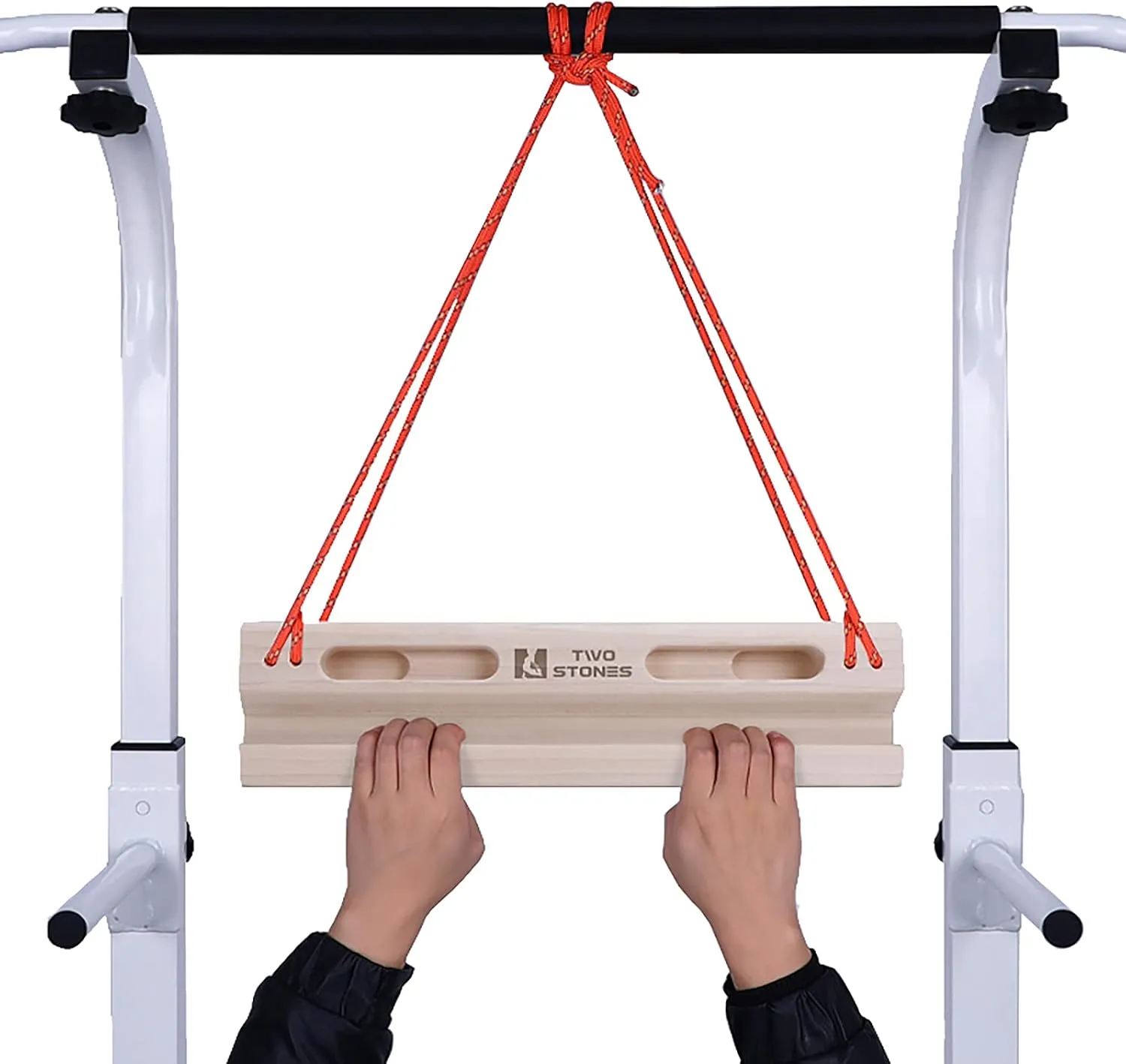 TWO STONES Portable Fingerboard as Rock Climbing Training Boards with Edges and Pockets, Portable Climbing Hangboard as Rock Climbing Finger Strengthener Training Indoor and Outdoor (CJ-HB2024)