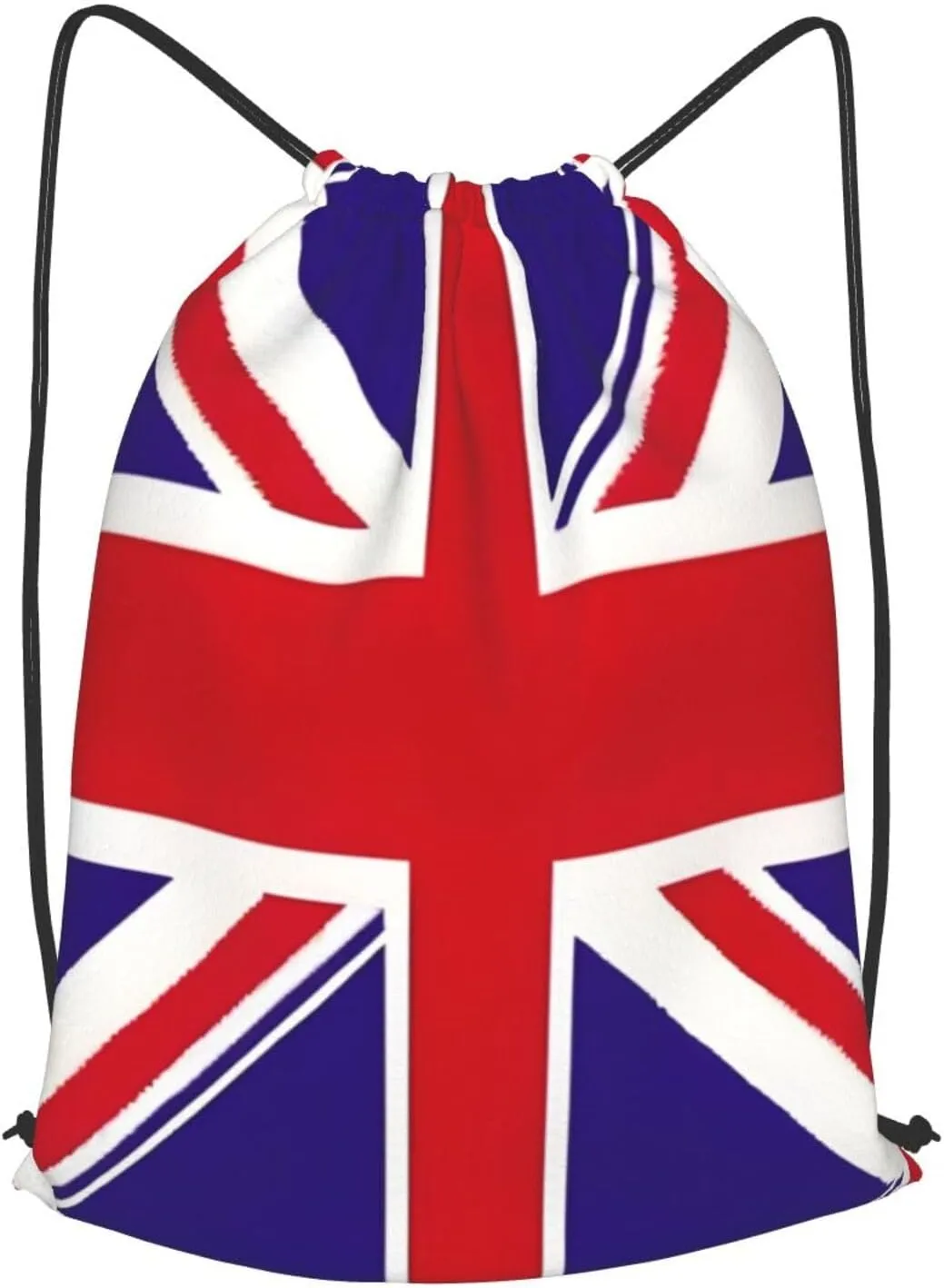 Uk Flag Drawstring Backpack String Cinch Bag Polyester Sackpack For Fitness Training Workout