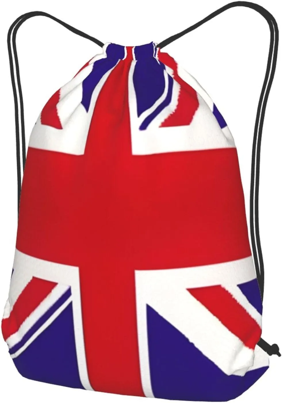 Uk Flag Drawstring Backpack String Cinch Bag Polyester Sackpack For Fitness Training Workout