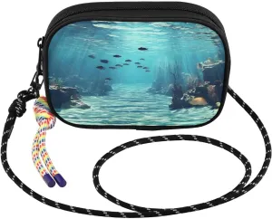 Underwater Fish Reef Crossbody Bag for Women Cell Phone Purses Women's Small Shoulder Handbags Wallet Purse with Strap