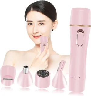 USB Rechargeable Shaver for Women Multi Function Hair Cutter with Eyebrow Trimmer Portable Hair Remover Device for Legs Face Body Hair Removal