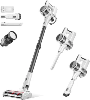 Vacuum Cleaners for Home, 80,000PRM Powerful Motor Cordless Vacuum with Removable 2200mAH Battery up to 35 Mins Worktime, 2 Adjustable Modes and Detachable Parts Stick Vacuum (Marble White)