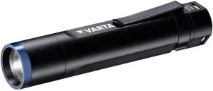 VARTA Torch LED Rechargeable Night Cutter F20R Light, Lamp with Four Light Modes, Includes Micro USB Charging Cable, Splashproof, Small Torch, Black