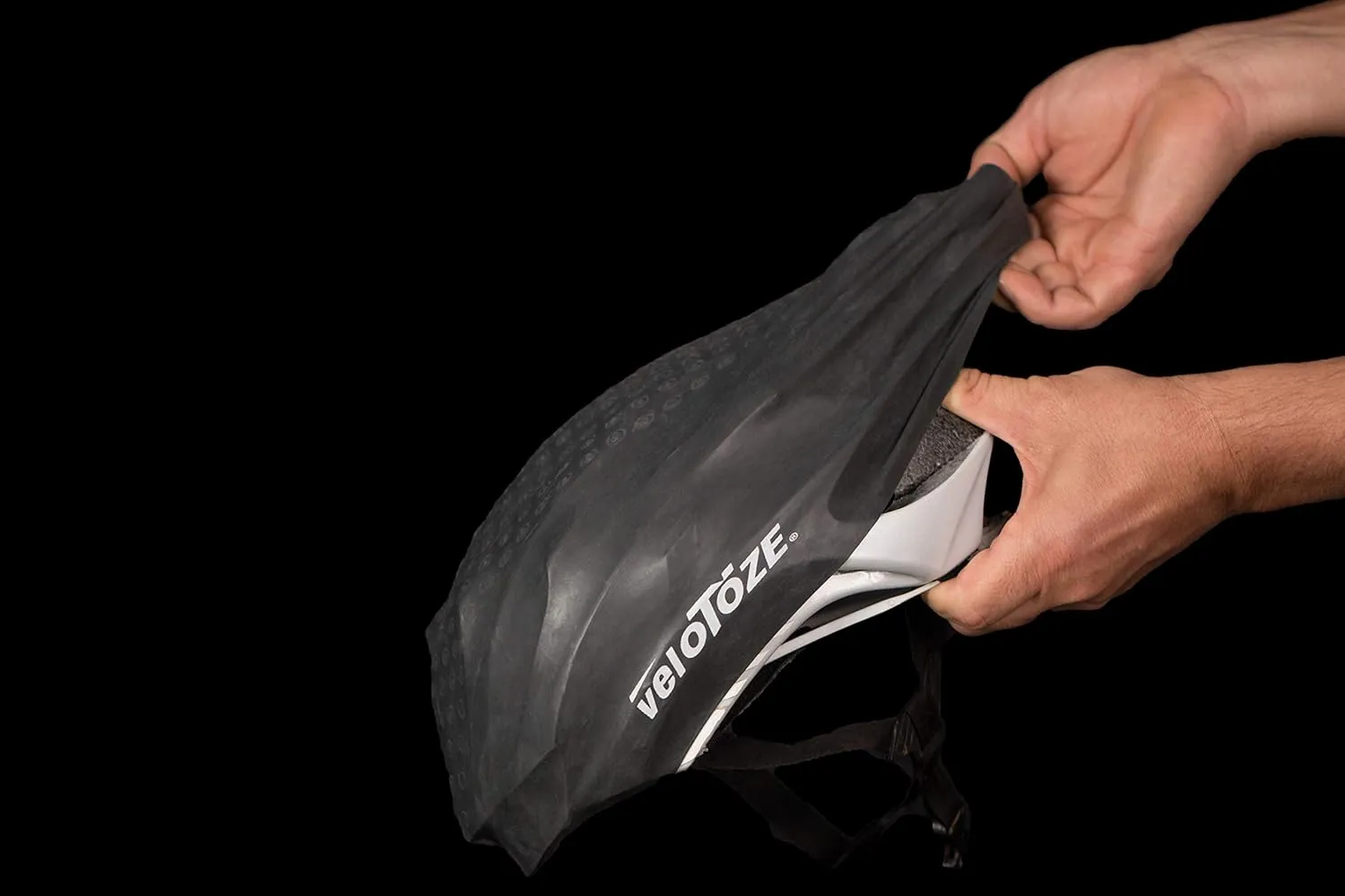 veloToze Cycling Helmet Cover, fits Most Bike Helmets - Keeps Wind, rain and Sun Away from Head; Bright Colors for Visibility