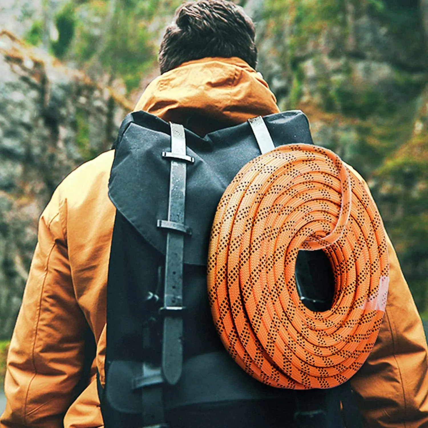VEVOR Double Braid Feet Nylon Pulling 880LB High Force Polyester Load Sailing Rope for Arborist Gardening Marine, 7/16 Inch x 150 FT, Orange