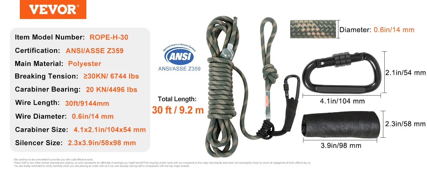 VEVOR Tree stand Safety Rope