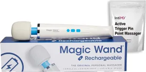 Vibratex Original Magic Wand Rechargeable Cordless HV-270 with Free IntiMD Active Personal Trigger Pin Point Massager