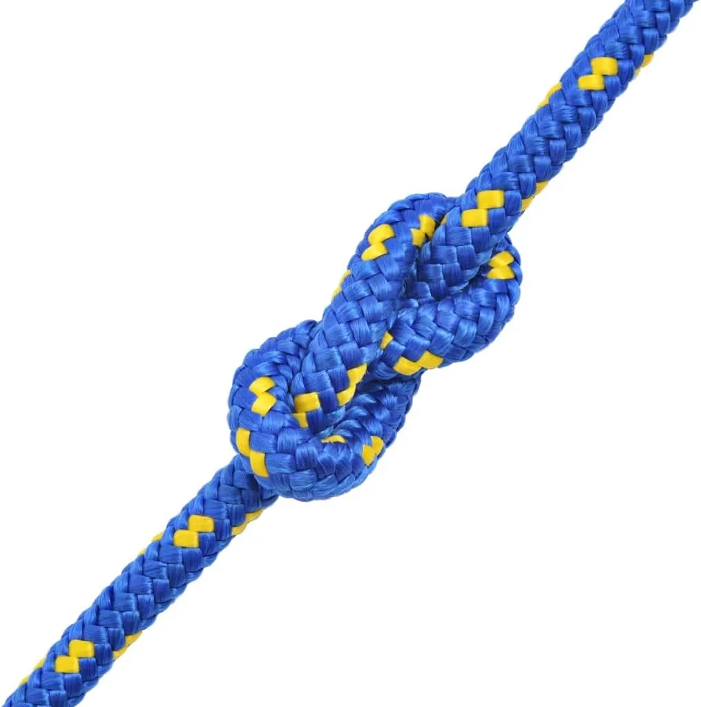 vidaXL Resistant Polypropylene Marine Rope- Floatable and Weatherproof for Sailing, Boating and Yachting- Length 1968.5", Thickness, Blue