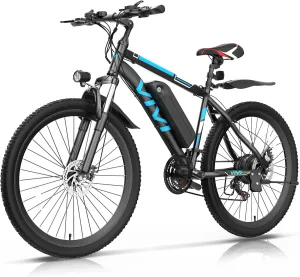 Vivi Electric Bike for Adults 26 Inch 780W Peak Ebike for Adults Removable 48V Battery, Electric Mountain Bike 21 Speed Gears, Electric Bicycle 50 Miles/Pedal Assist, UL 2849 Certified