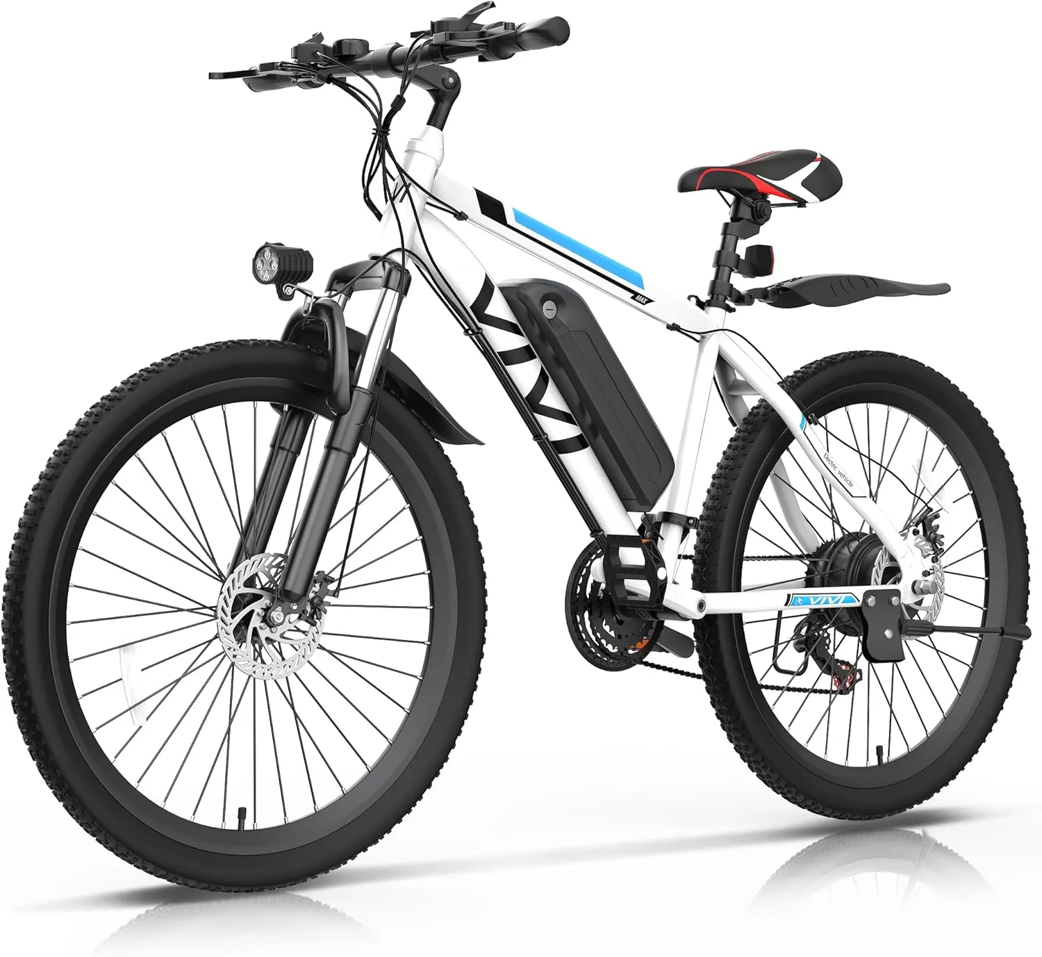 Vivi Electric Bike for Adults 26 Inch 780W Peak Ebike for Adults Removable 48V Battery, Electric Mountain Bike 21 Speed Gears, Electric Bicycle 50 Miles/Pedal Assist, UL 2849 Certified