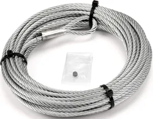 WARN 100972 Service Part - Wire Winch Rope Replacement Kit, Fits: VRX and AXON Winches - 7/32" x 50'