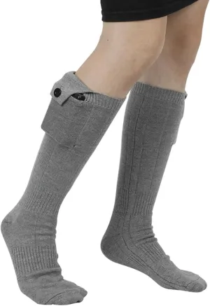 Washable Electric Heated Socks 4 Gear Temperature Adjustment USB Rechargeable Electric Heated Socks for Men Women Ski