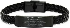 Watchmaker Graduation Birthday Braided Leather Bracelet for Coworkers Friend, Supporting Watchmaker Christmas Birthday Gifts Watchmaker Always remember you matter. You belong here. Your voice mat