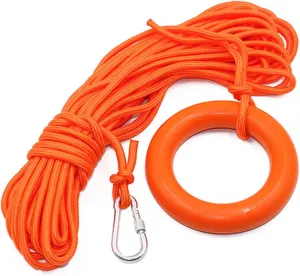 Water Floating Lifesaving Rope with Hand Ring, 98.4ft Professional Throwing Rope Rescue Lifeguard Lifeline for Swimming Boating Fishing Diving Snorkeling Water Sports Rescue
